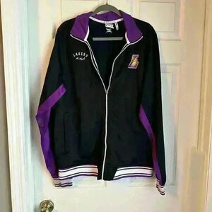 NBA LA Lakers Zip Track Jacket Warm Up Zipway Size L